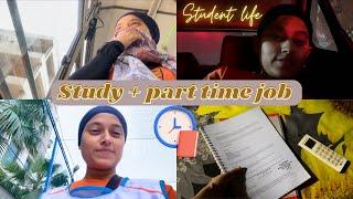 Daily life of a Delhi university student working part time job || exam time ️ || student vlog