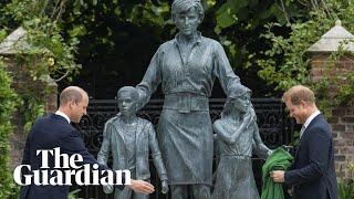 William and Harry reveal statue of Diana at Kensington Palace