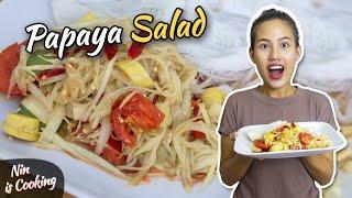 Yummy Cooking Papaya Salad - Som Tum (ส้มตำไทย) - Thai Recipes