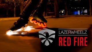 Lazerwheelz - RED FIRE - Freeskate at night