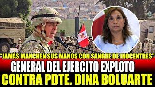 GENERAL DEL EJERCITO EXPL0TA CONTRA DINA BOLUARTE: "JAMAS MANCHEN SUS MANOS CON SANGR3 INOCENTE"