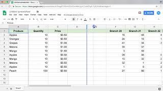 Google Sheets unfreeze columns 2018