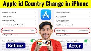  Apple id Country Change in iPhone | How To Change Country Region in App Store | iOS & iPhone