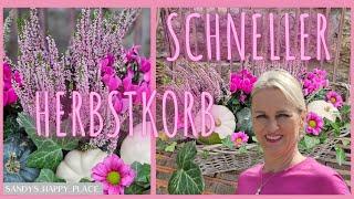 Schnelle Herbstdeko | ganz einfacher Herbstkorb 🩷 ganz easy | Herbstdekoration