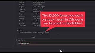 Use Fonts in DaVinci Resolve without installing them in Windows