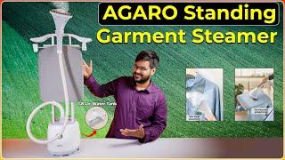 Agaro Standing Garment Steamer Review  #SteamCloths #WrinkleFree #EffortlessStyle