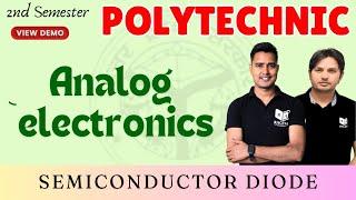 Analog Electronics | Up Polytechnic 2nd Semester: Semiconductor Diode | Bteup Live Class | #raceva