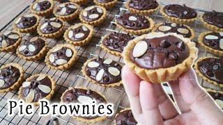 MODAL OVEN TANGKRING DAN TANPA MIXER. PECINTA COKLAT WAJIB MERAPAT. PIE BROWNIES SHINY CRUST