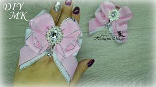 ШИКАРНЫЙ Пышный бант из ленты 2,5см МК КАНЗАШИ DIY HAIR BOWS LAÇO DE fita