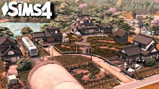 Japanese Countryside Village | No CC | The sims 4 | Stop motion Speed build