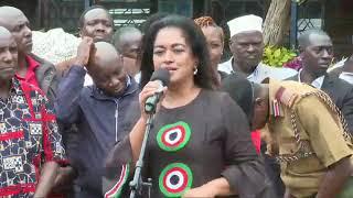 Esther passaris,Right G and UNHCR all gift people of kiamaikol gift after flooding