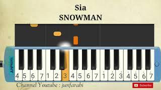 Sia - SNOWMAN - melodica tutorial