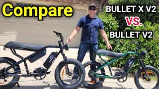 Compare Raev Bullet X V2 vs Bullet V2 Ebikes 2024