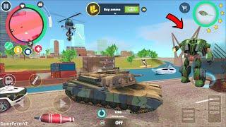 Rope Hero Vice Town - (Army Tank Fight Dual Police Robot Car and Tank) - Android Gameplay HD