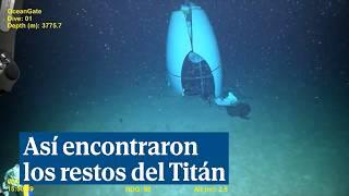 Las imágenes inéditas del submarino Titán hundido a 3.800 metros de profundidad