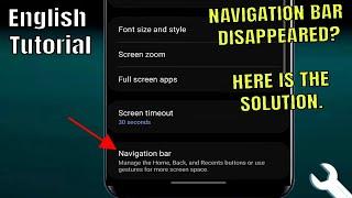 Navigation Bar Disappeared Samsung/Android || How To Restore Navigation Bar On Android [Tutorial]