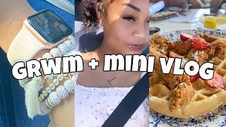 GRWM + mini vlog|| lunch , drive w me