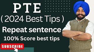 PTE repeat sentence golden tips, how to improve repeat sentence in 2024 ( Gurwinder sir )