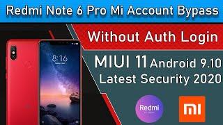 Redmi Note 6 Pro Mi Account Bypass | MIUI11 | Without authorized ID Login