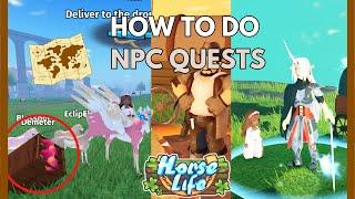 How To do NPC Quests in Horse Life Roblox! Tutorial