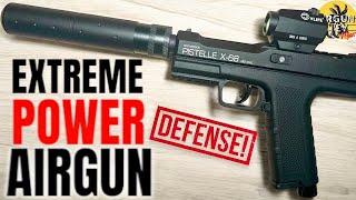 EXTREME POWER DEFENSE AIRGUN | Long Barrel + Aluminum Ammo | Pistelle X 68 / IntruBuster