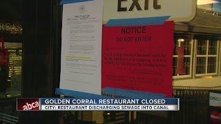 Golden Corral restaurant closed after reportedly discharging sewage into canal