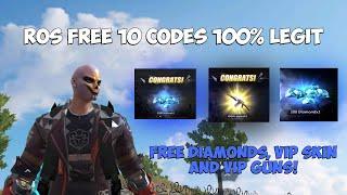 ROS ALL FREE REDEEM CODES 2021! [FREE DIAMONDS, SKIN AND VIP GUNS]