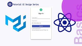 Design a Login Form using Material UI || Material UI || React