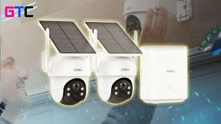 Unboxing AOSU Solar-Powered Security Cameras Outdoor Wireless 4 Cam-Kit : Good Tech Cheap