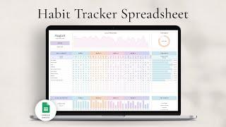 Habit Tracker Spreadsheet - Haye Ameri
