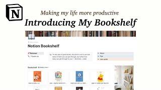 Notion Bookshelf | Notion Template sample | Productive | For notion beginner