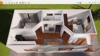 Enscape live rendering House 36 sqm | SketchUp Tutorial