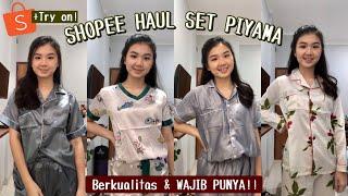 SHOPEE HAUL PIYAMA SET KOREA / BAJU TIDUR WAJIB PUNYA!! | Indonesia