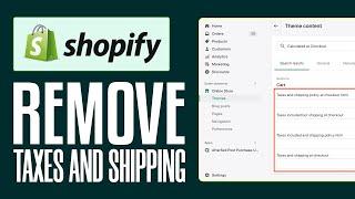 How to Remove Taxes and Shipping Calculated at Checkout on Shopify (2024)