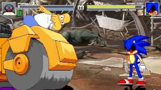 AN Mugen #53: Pingu & Hulk VS Sonic.exe & Cheap Homer Simpson