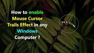 How to enable Mouse Cursor Trails Effect in any Windows Computer ?