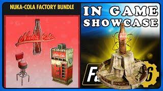 Fallout 76: Nuka Cola Factory Bundle and Nuka Cola Fountain Review. In Game Showcase.