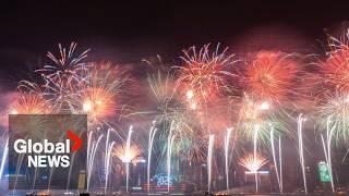 New Year's 2025: Hong Kong puts on incredible fireworks display over Victoria Harbour