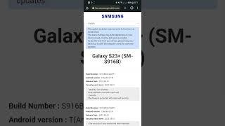 Samsung Galaxy s23 series software update - July 1, 2023 security patch