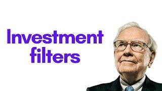 Warren Buffett on his investment filters (1997)