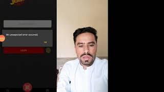Jazzcash app, an unexpected error occurred and some other errors login to app.
