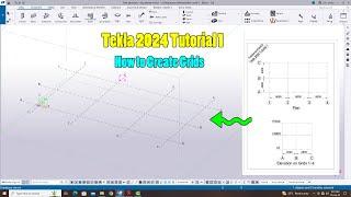 Tekla 2024 Tutorial 1 | How to Create Grids in Tekla Structures 2024