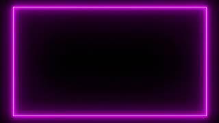 Flashing Lights Pink Neon Rectangle Frame Animated Background Seamless Loop