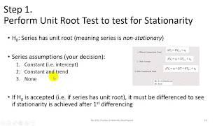 Unit Root Test - Step 1 of 4