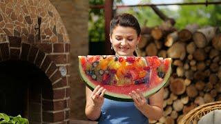 Ein ungewöhnliches Wassermelonen-Dessert wird Ihre Gäste überraschen. Ein einfaches Rezept.