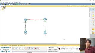 Konfigurasi router static =2, menghubungkan 2 router dan 2 pc client