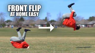 Learn to FrontFlip - At Home Parkour - Turn a ground Roll Up in Air Secret