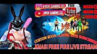  KHASI FREE FIRE LIVE STREAM PLAYING WITH SUBSCRIBER 