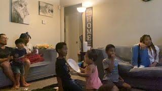 How we have a movie night w/ 7 kids? | AMBW Couple Vlog #ambw #familyvlog #korean #black