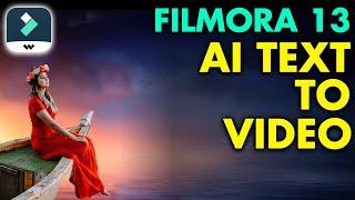 FILMORA 13 NEW FEATURE | AI TEXT TO VIDEO MAKER | MAKE VIDEOS FOR YOUTUBE WITH AI | FILMORA HINDI